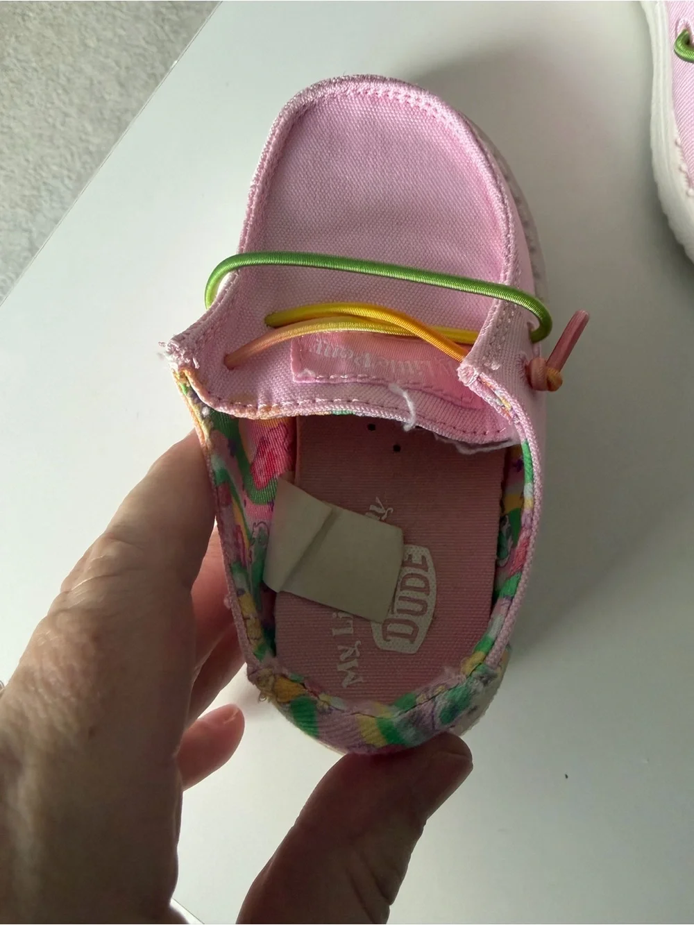 My Little Pony Hey Dude Kids' Pink Canvas Slip-On Sneakers with Multicolor Trim
